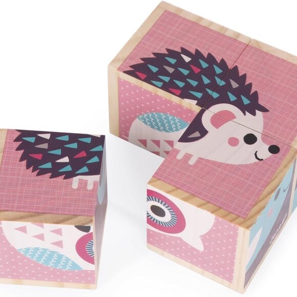 Janod My First Blocks Babies Animal  -  (4 wooden cubes) Brand New - Picture 10 of 14